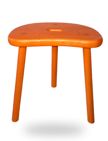 Tabouret de Vacher Traditionnel en bois de sapin massif vernis naturel